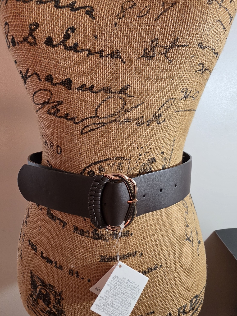 Zara Wide Black Waist Belt with Decorative Gold-Tone Oval Buckle